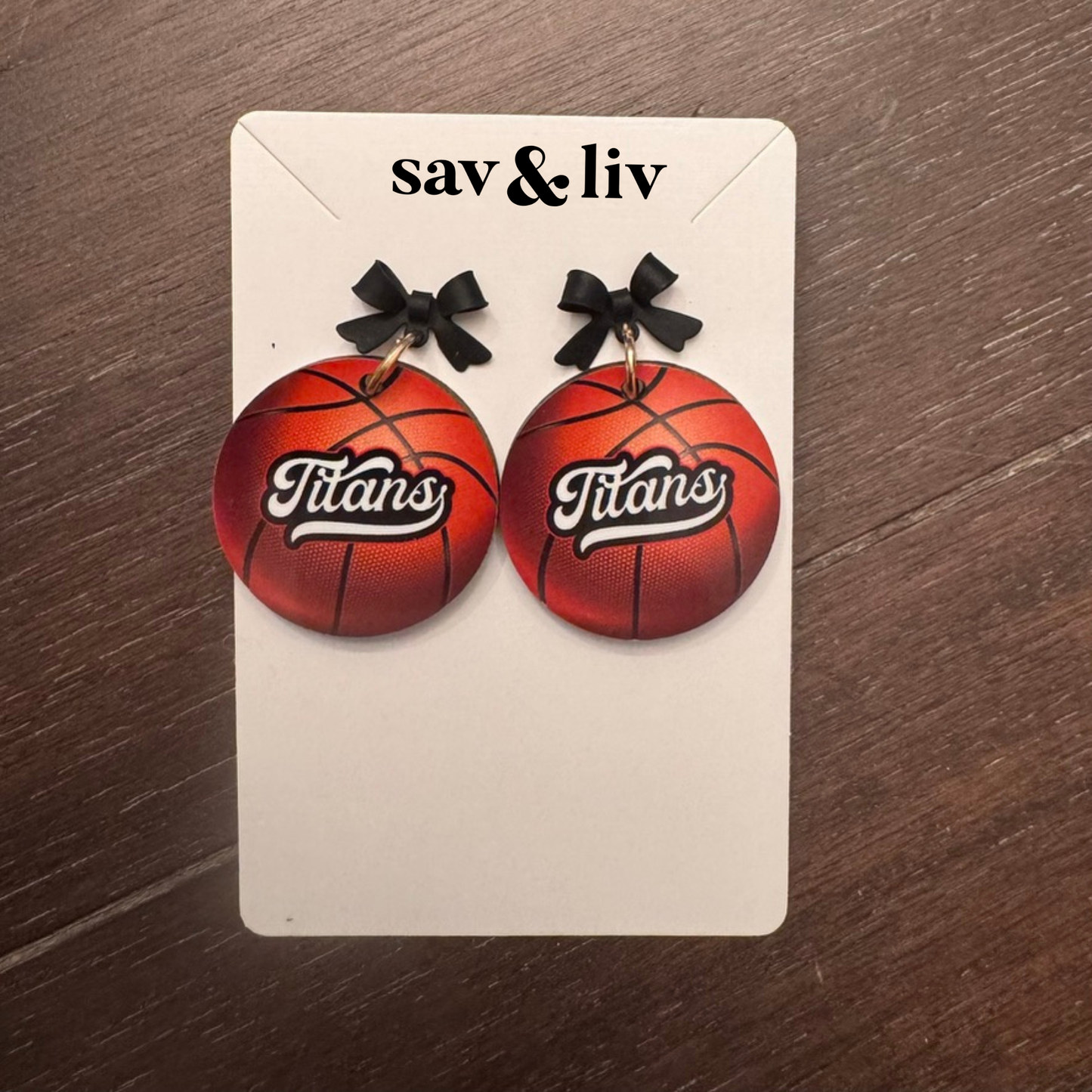 Titans Basketball Earrings