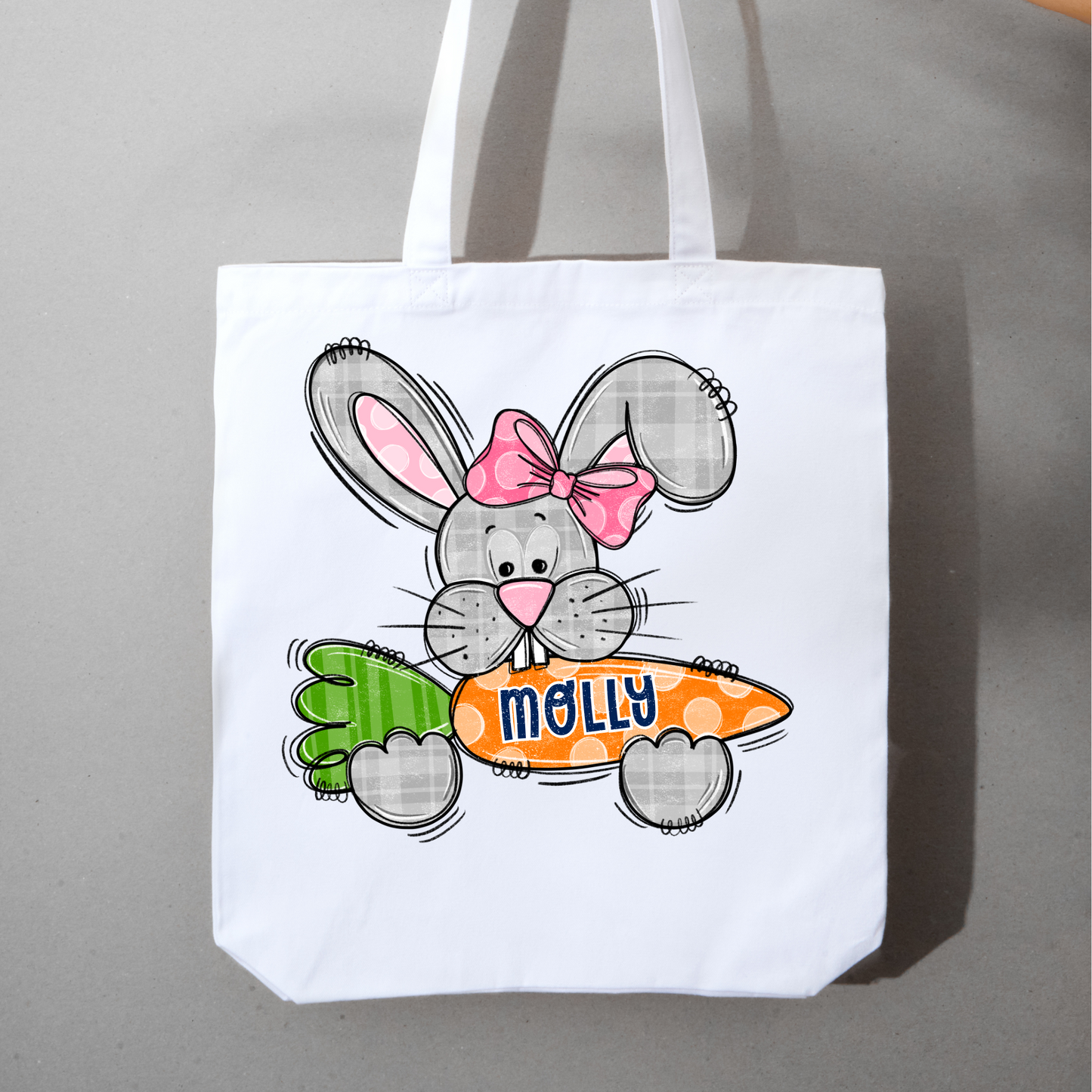 EASTER BAG: BUNNY & CARROT PINK