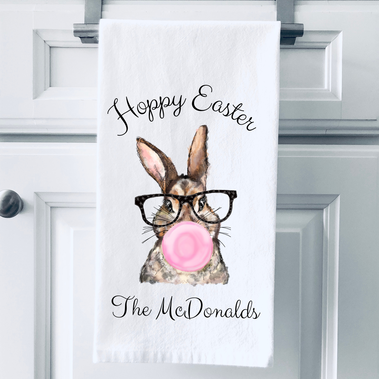 Hoppy Easter Personalized Towel