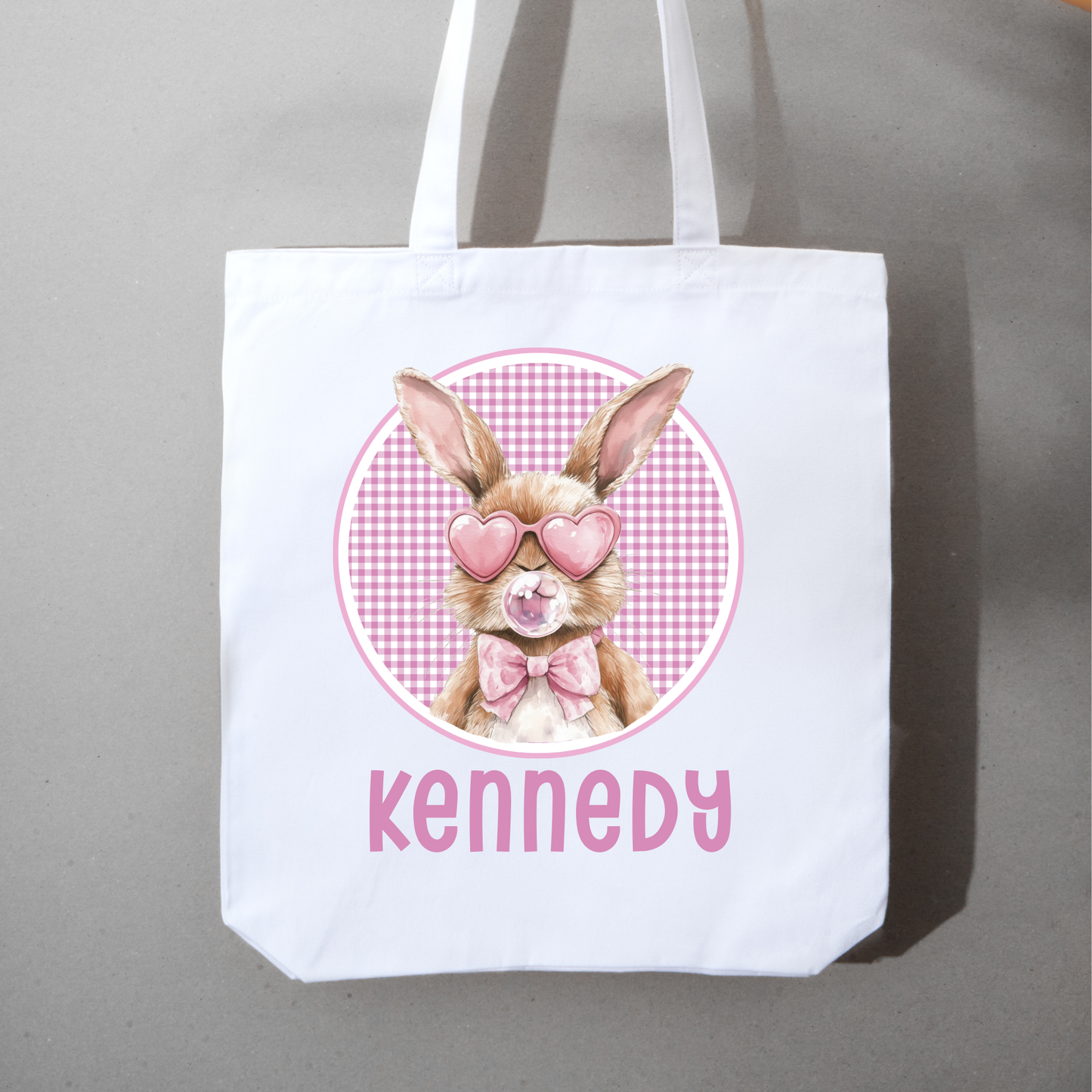 EASTER BAG: CIRCLE BUNNY PINK