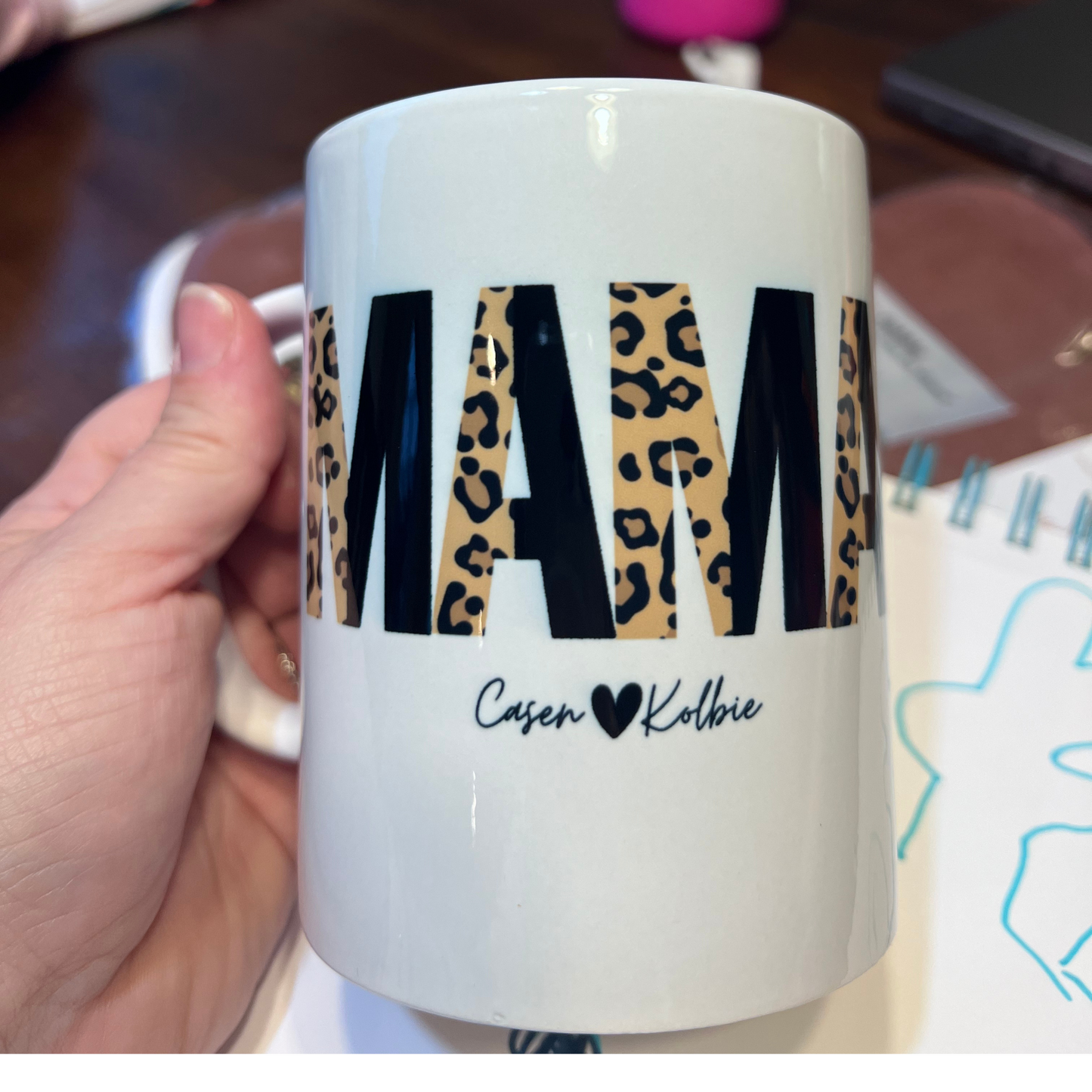 15oz Black Handle Ceramic Mug