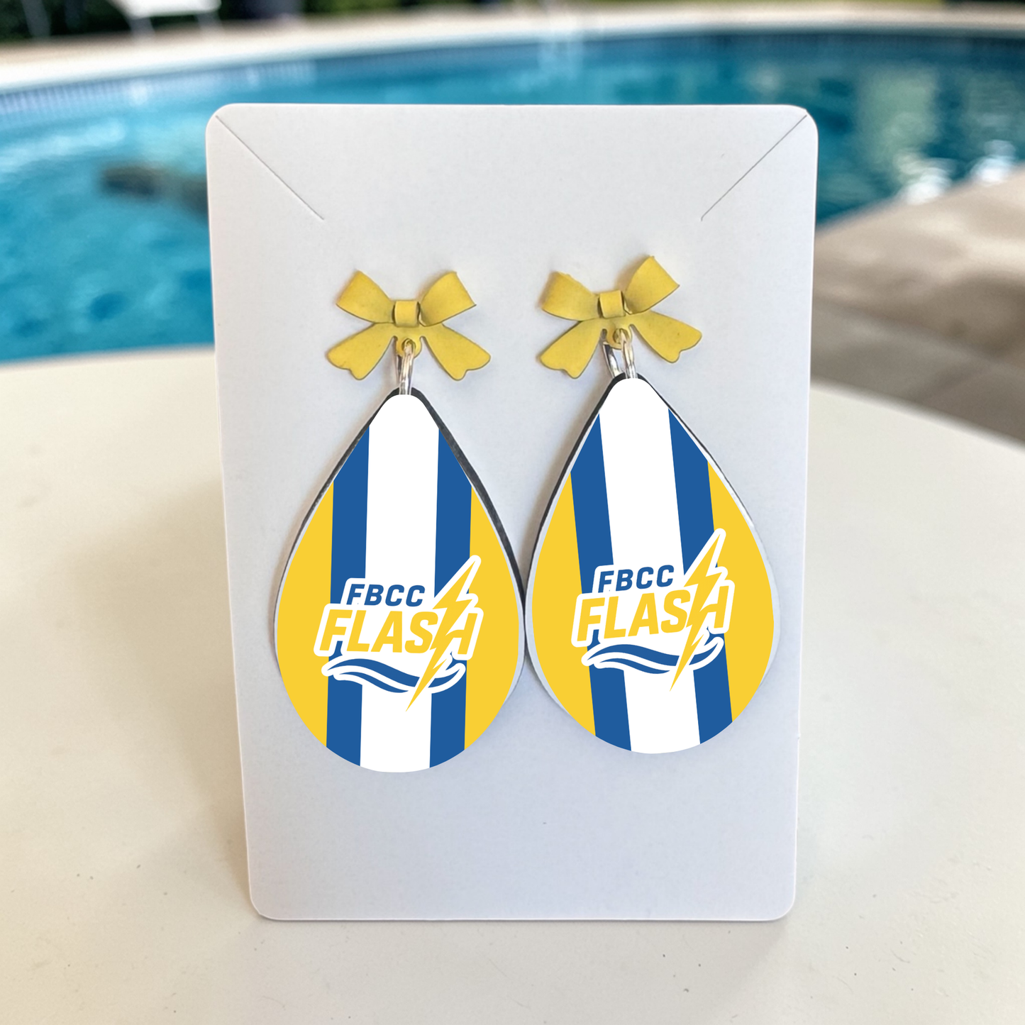 Flash - Stripe Teardrop with Yellow Bow