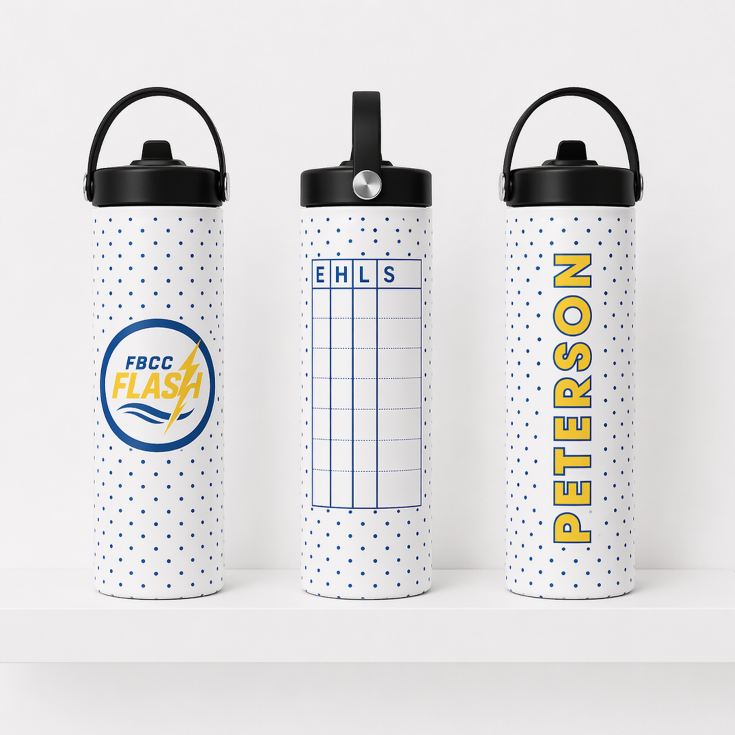 Flash Polka Dot EHLS Water Bottle