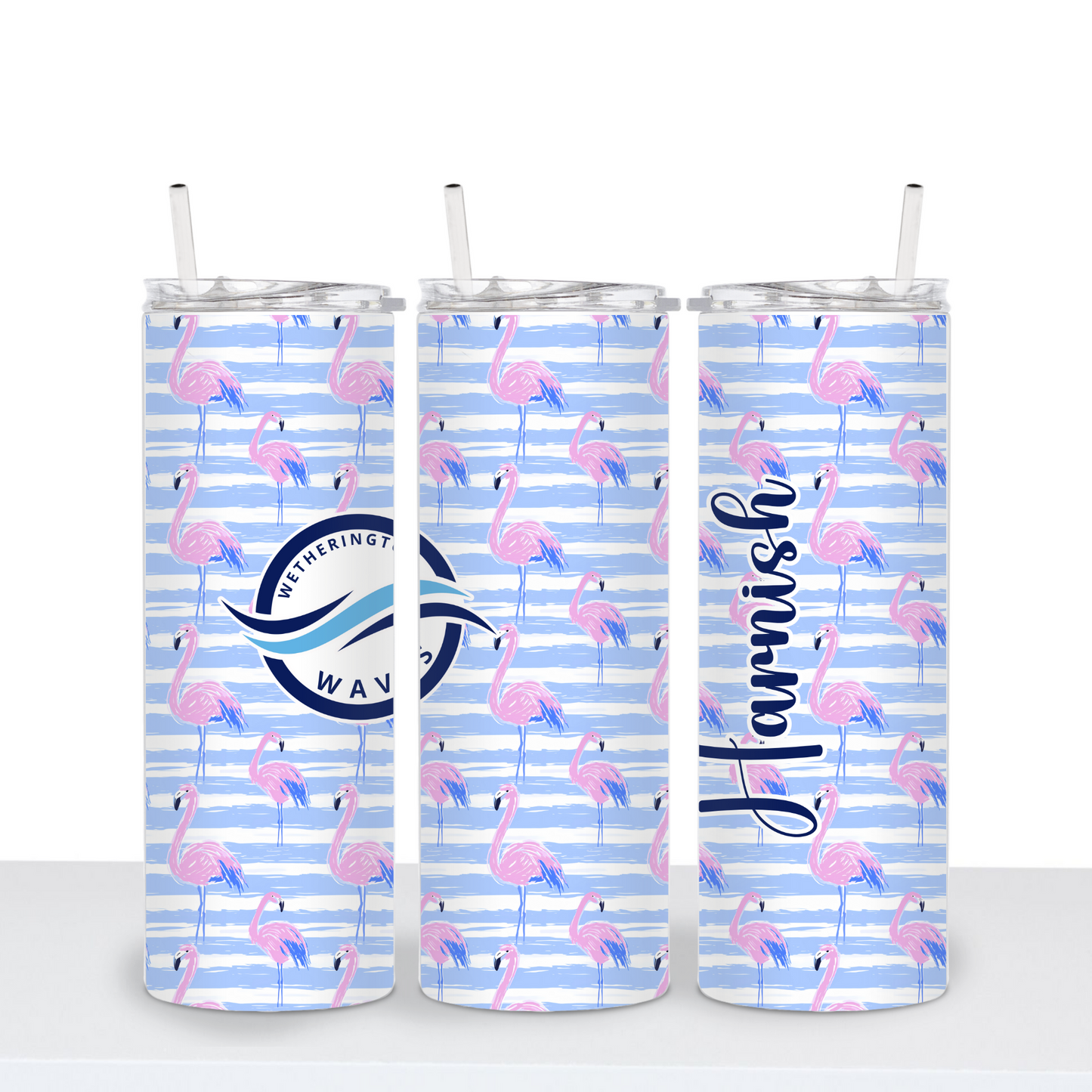 FLAMINGO WAVES TUMBLER