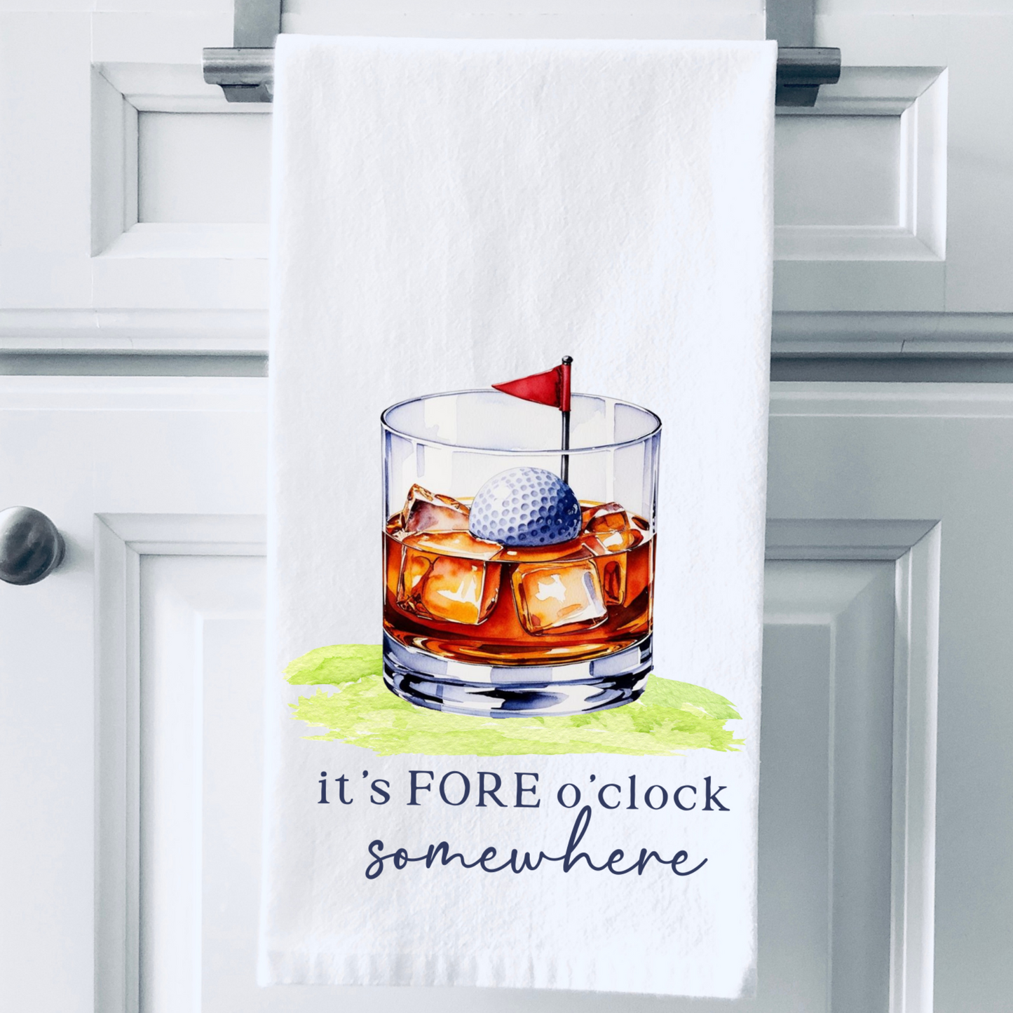 FORE O'CLOCK SOMEWHERE BOURBON TOWEL