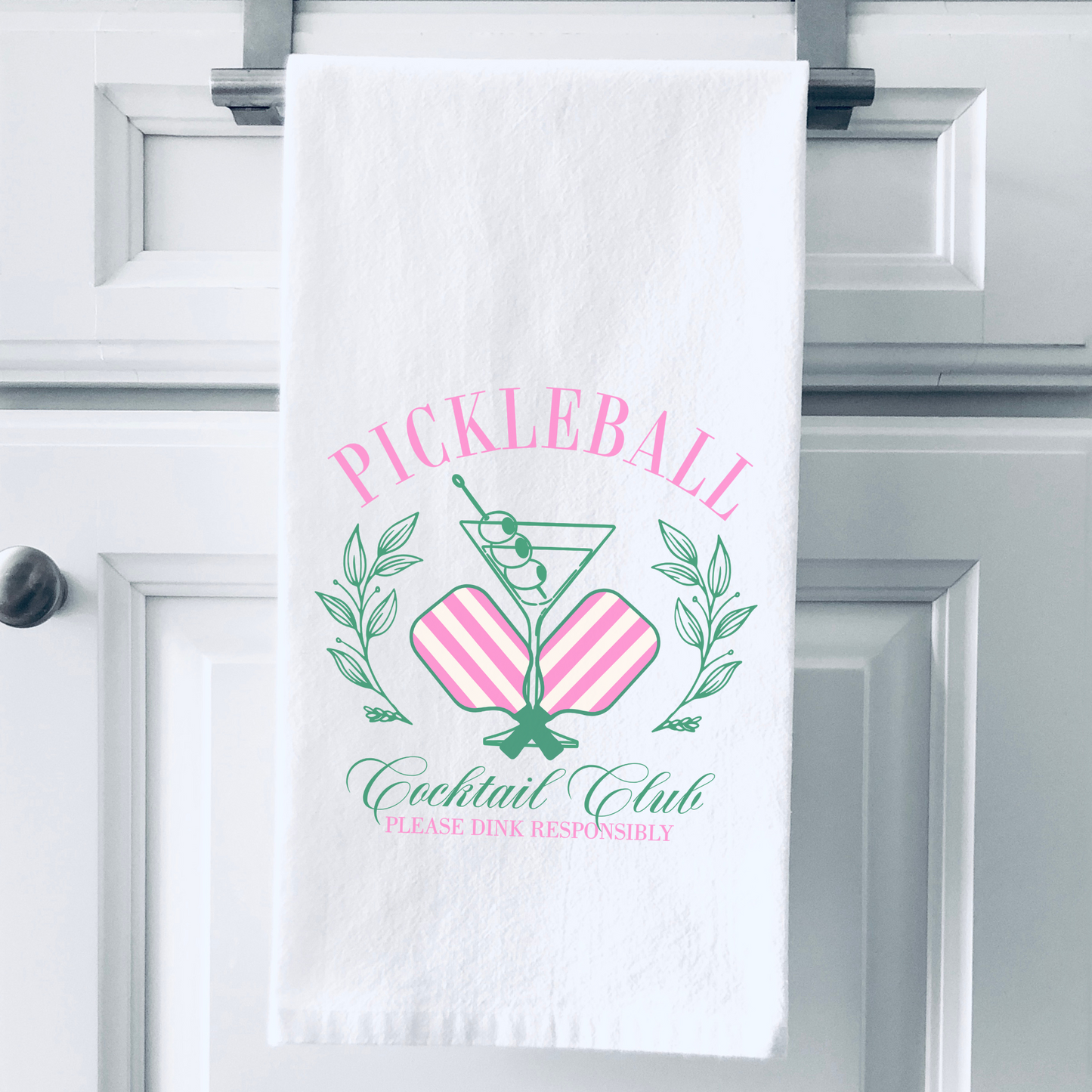 Pickleball Cocktail Club Decorative Towel