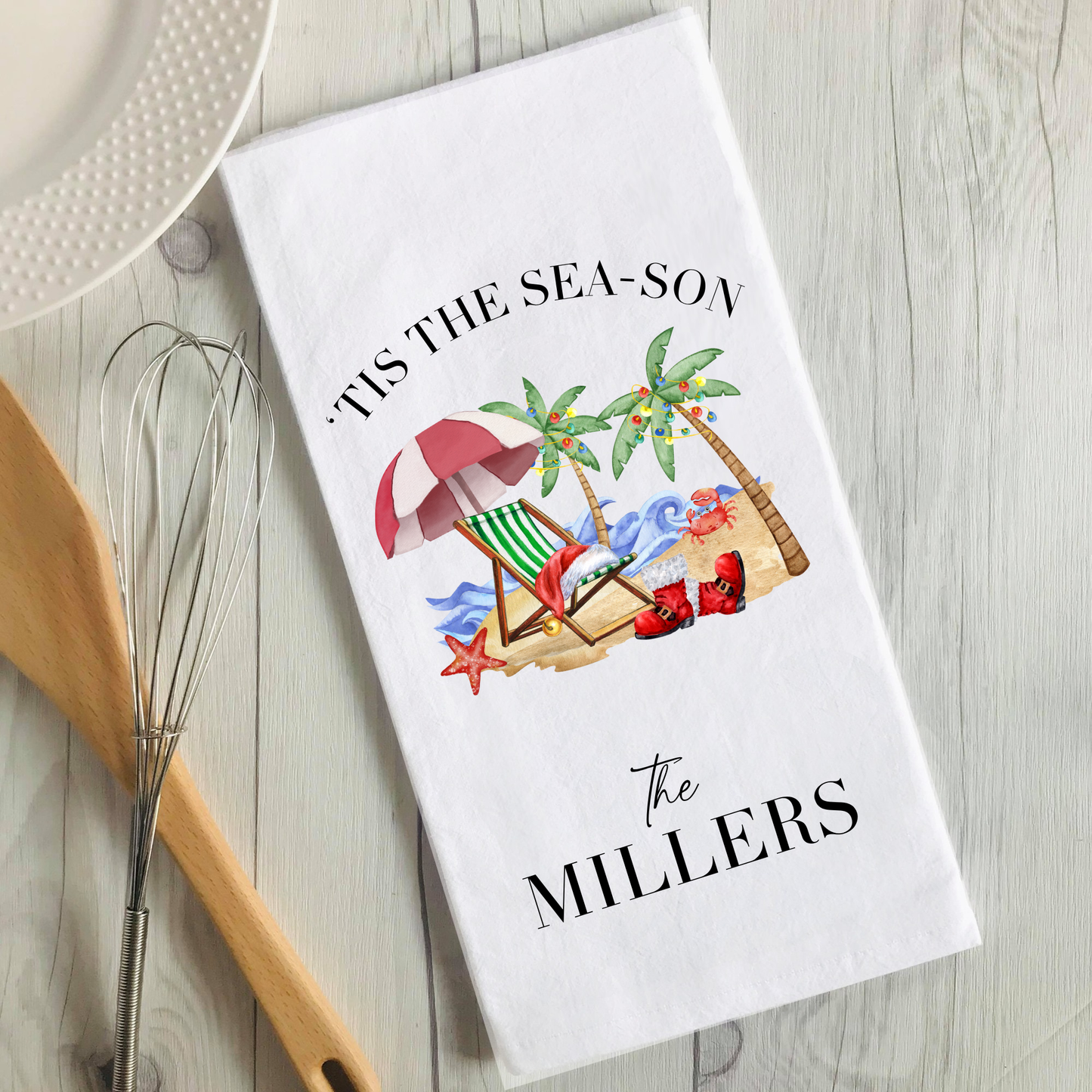 'Tis the Sea-son Personalized Towel