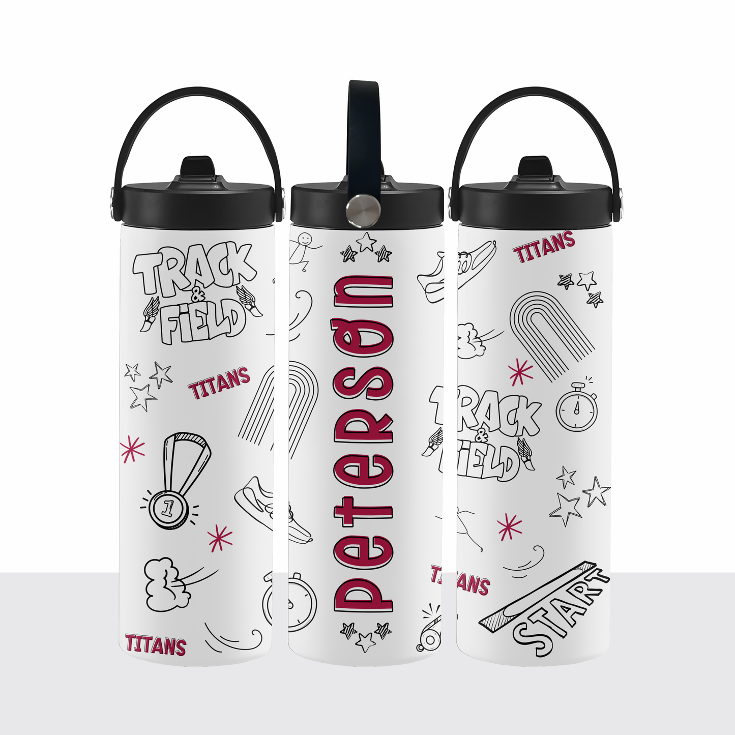 TRACK—PERSONALIZED—Titan "Doodle" Water Bottle