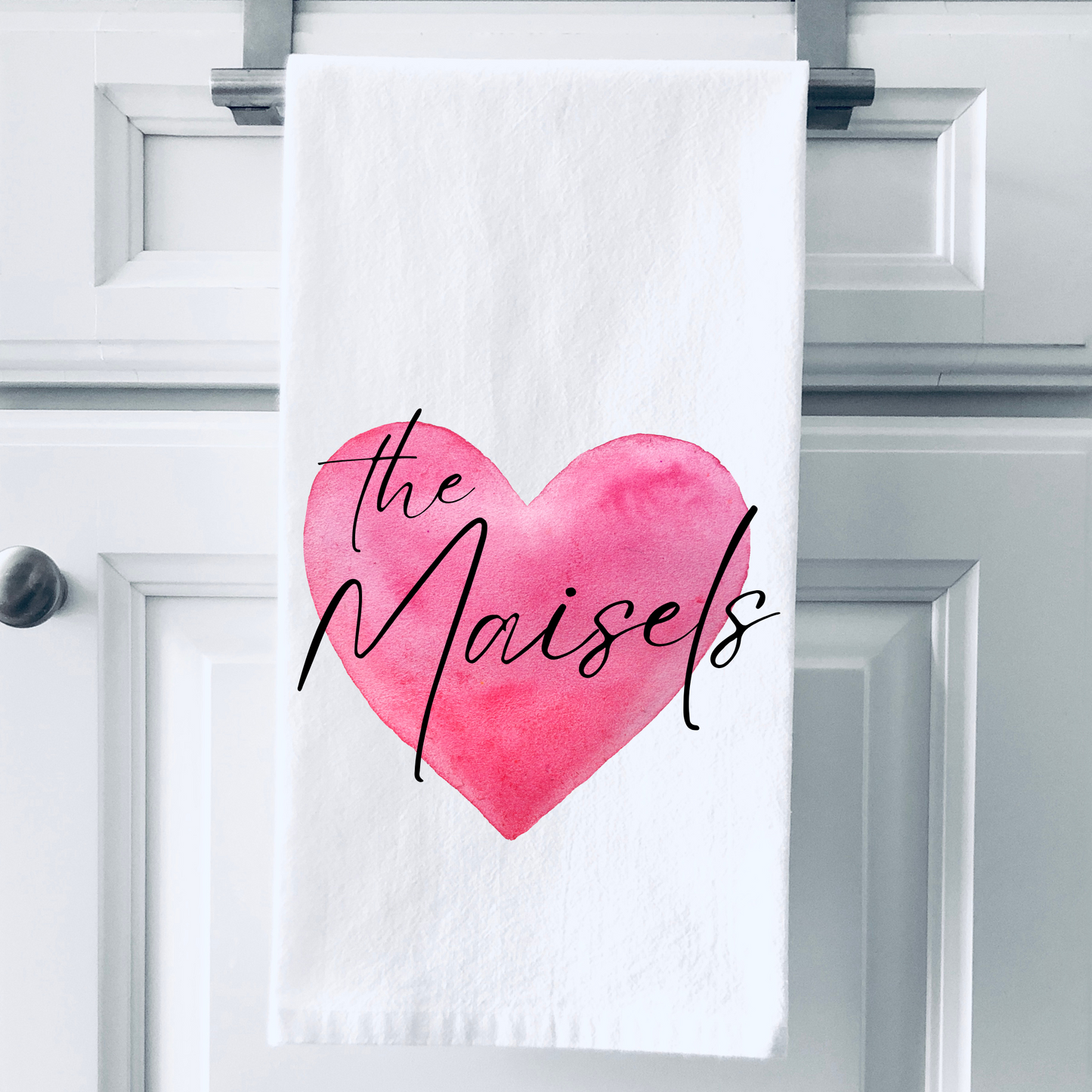Your Name on My Heart Personalized Towel