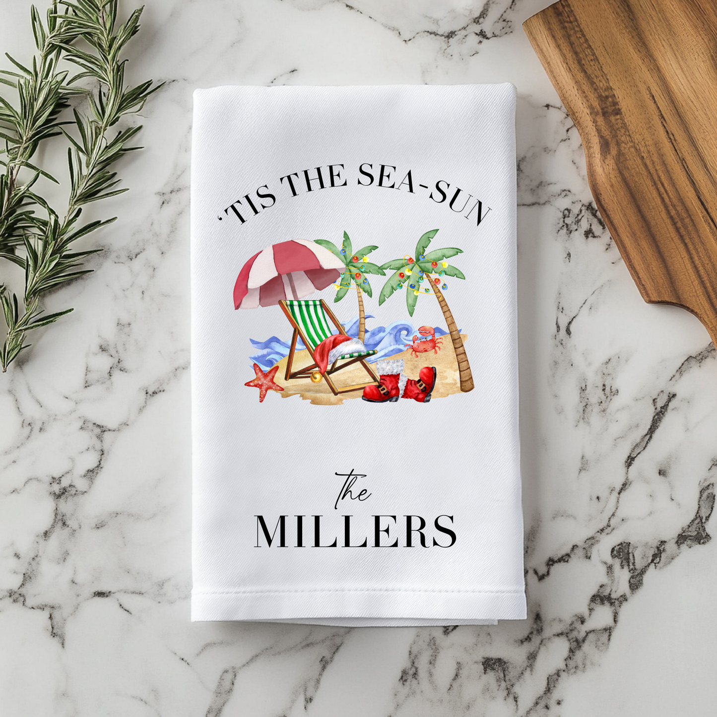 'Tis the Sea-son Personalized Towel