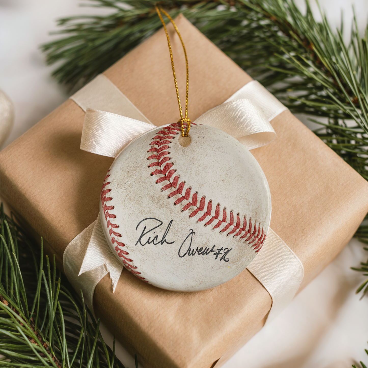 Baseball Autograph Ball Ornament