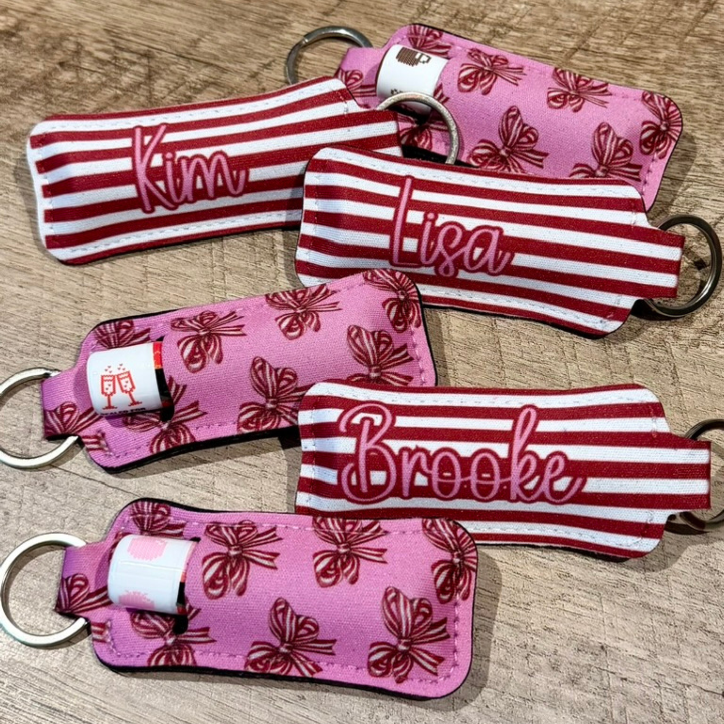 CHAPSTICK HOLDER KEYCHAINS