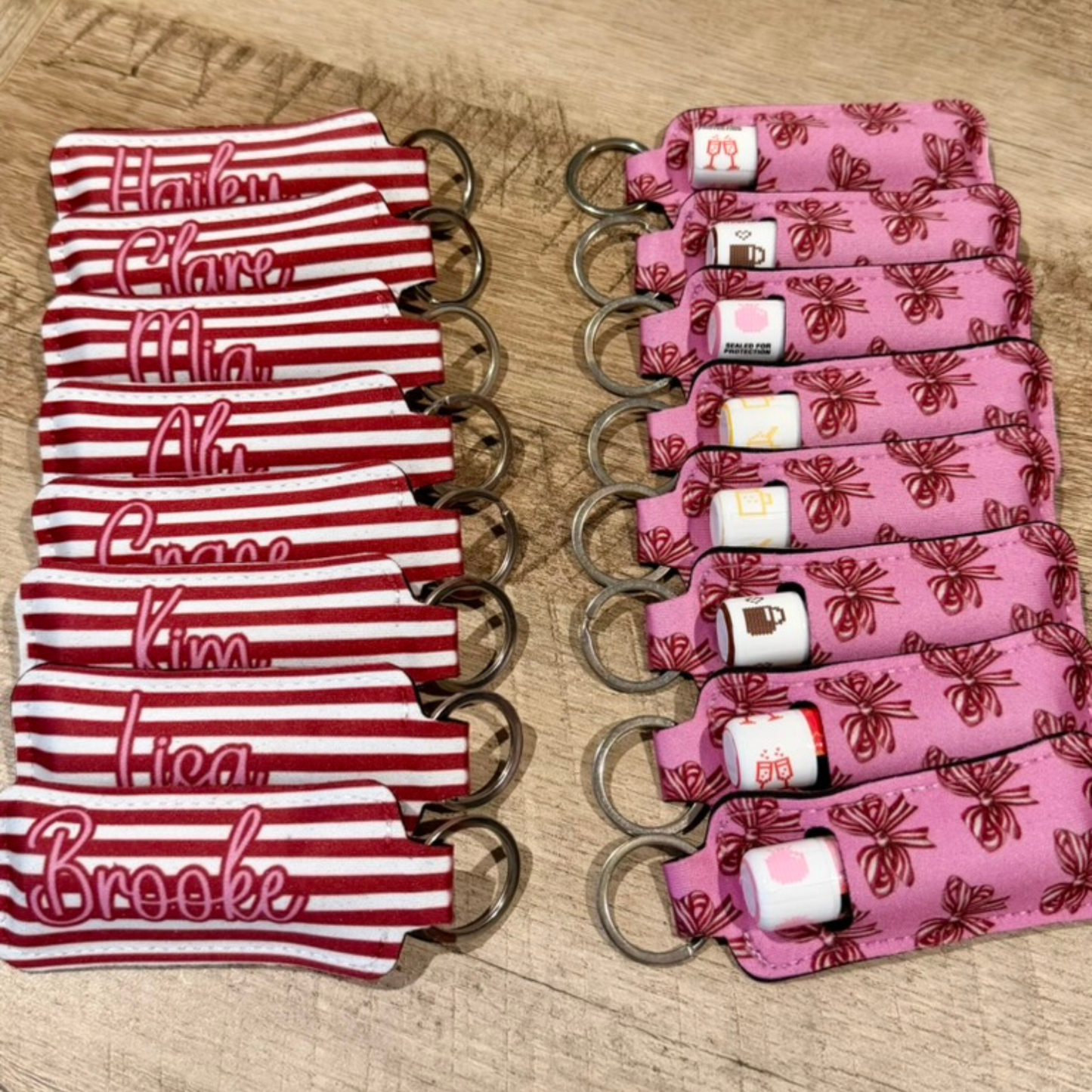 CHAPSTICK HOLDER KEYCHAINS