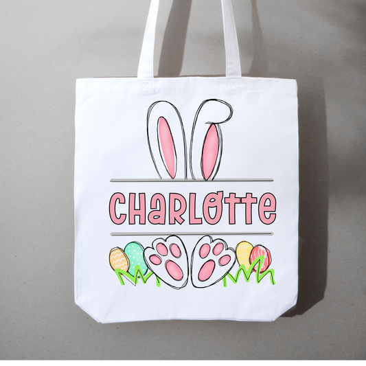 EASTER BAGS: PINK BUNNY NAME