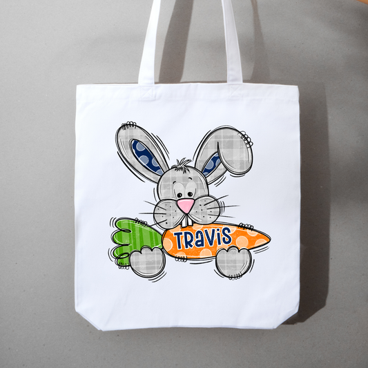 EASTER BAG: BUNNY & CARROT BLUE