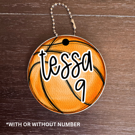 Basketball Doodle Bag Tag
