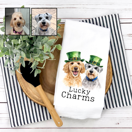 Lucky Charm Personalized Dog Towel