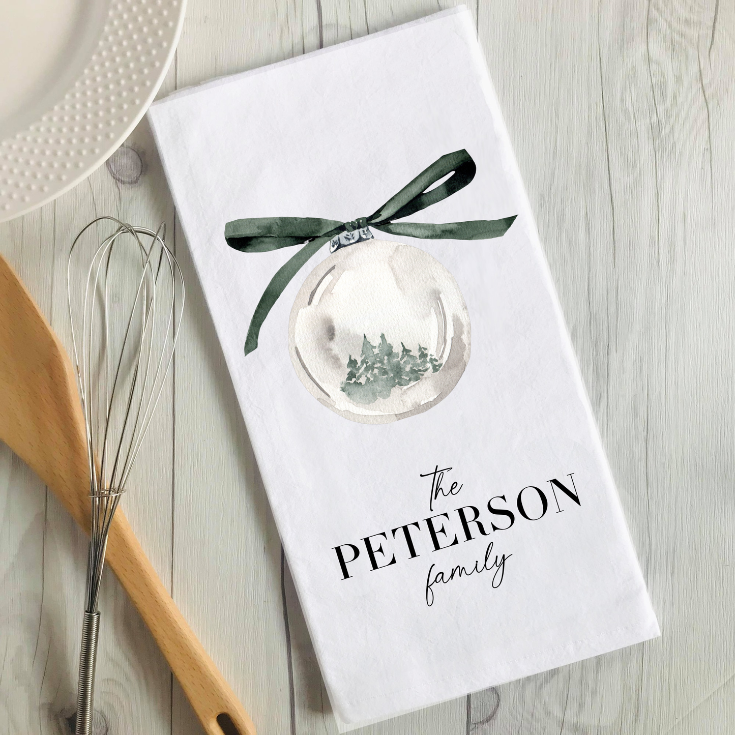 Personalized Family Ornament Towel