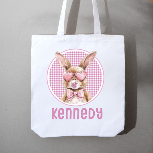 EASTER BAG: CIRCLE BUNNY PINK