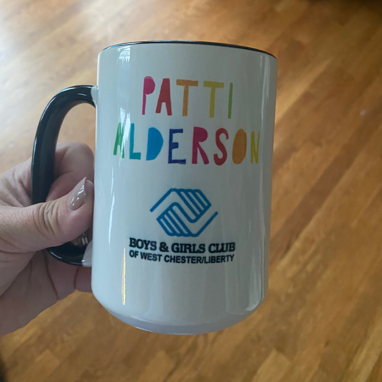 15oz Black Handle Ceramic Mug
