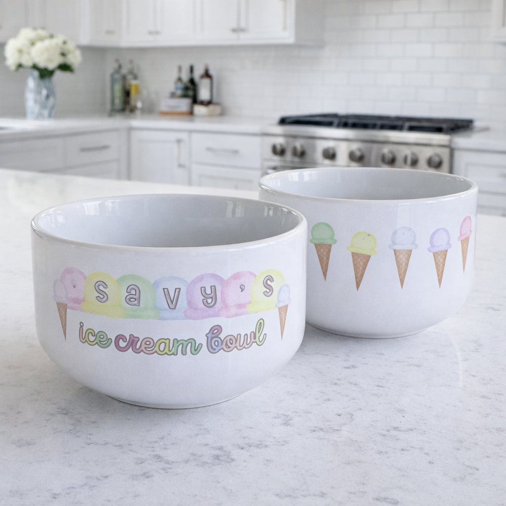 Personalized Ice Cream Bowl