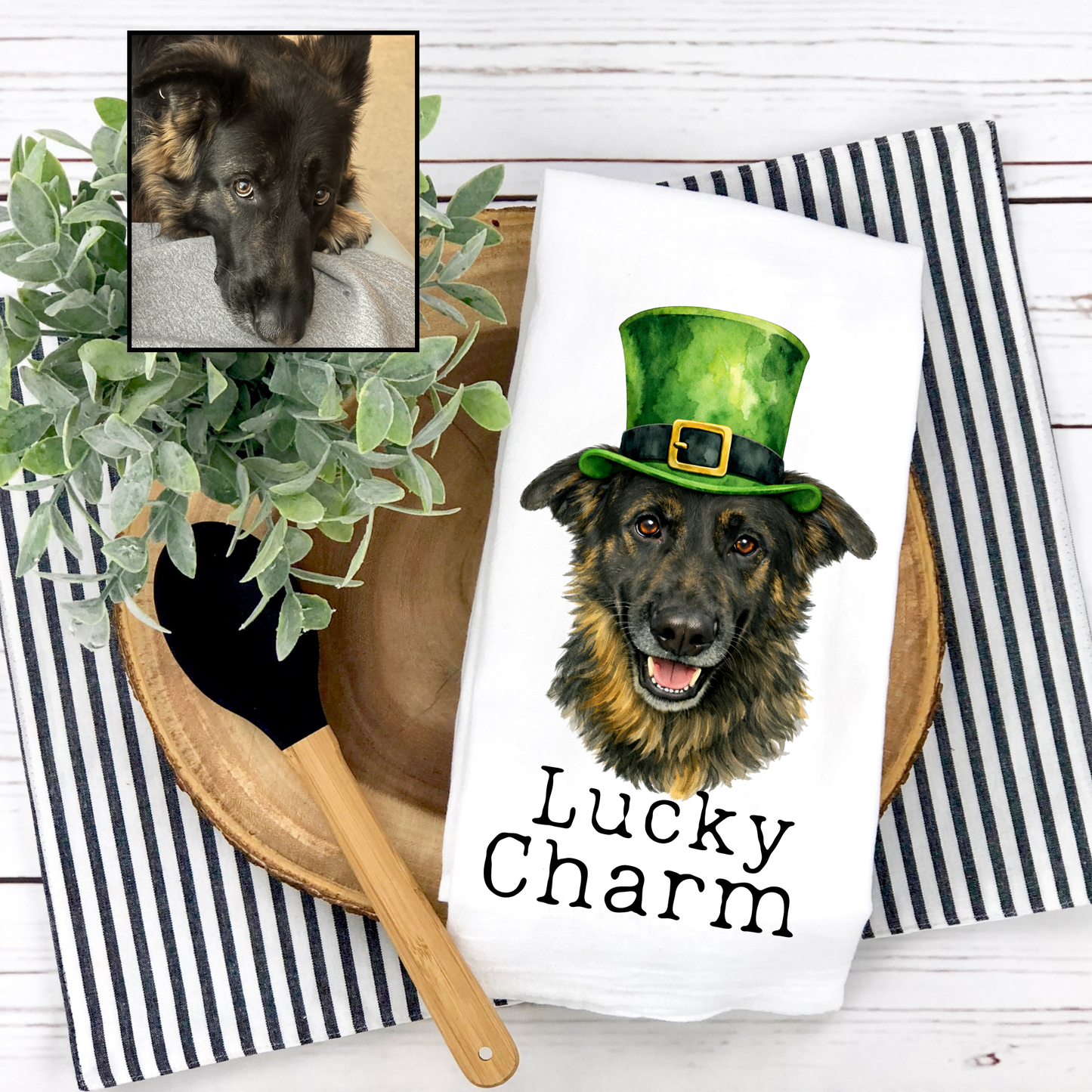 Lucky Charm Personalized Dog Towel