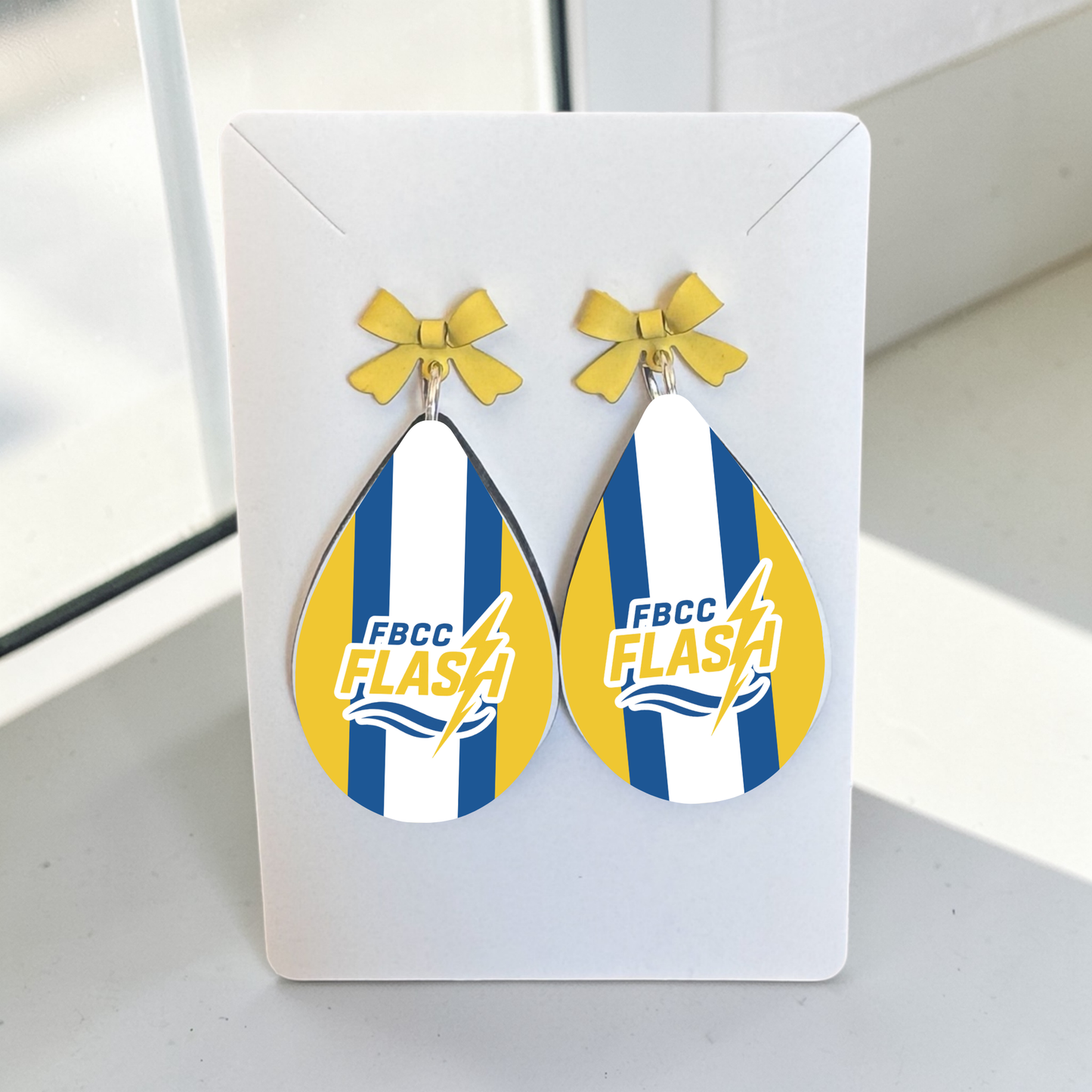 Flash - Stripe Teardrop with Yellow Bow