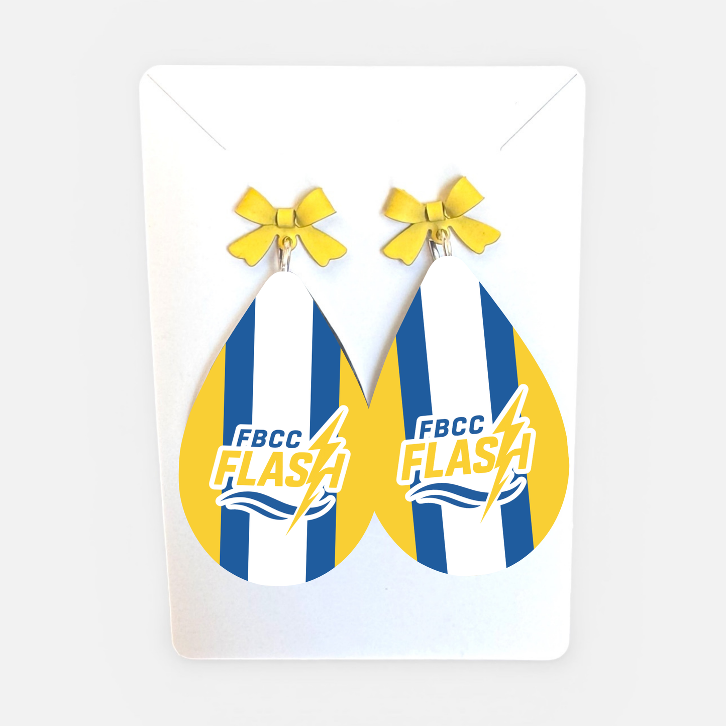 Flash - Stripe Teardrop with Yellow Bow