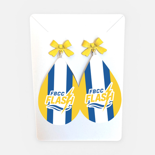 Flash - Stripe Teardrop with Yellow Bow