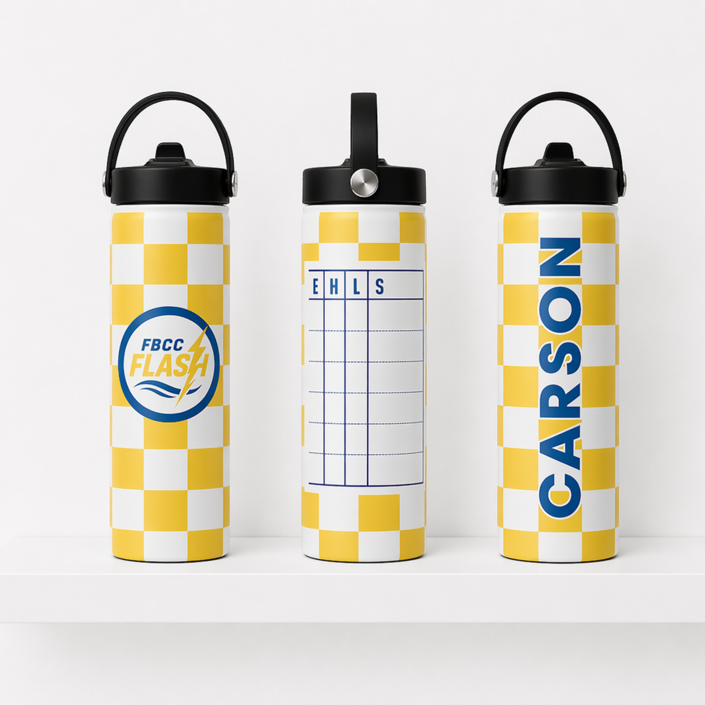 Flash Checkered EHLS Water Bottle