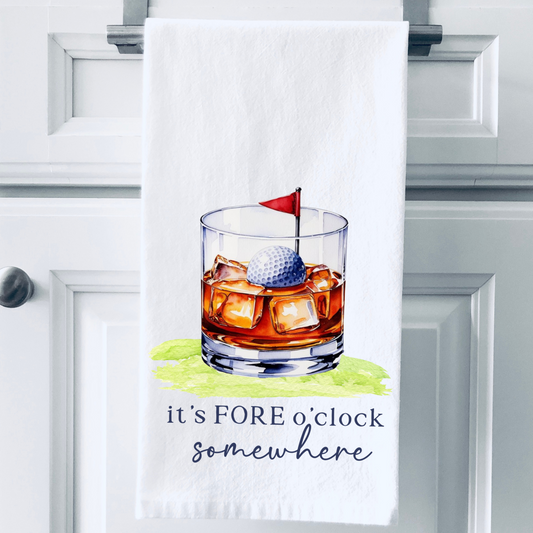 FORE O'CLOCK SOMEWHERE BOURBON TOWEL