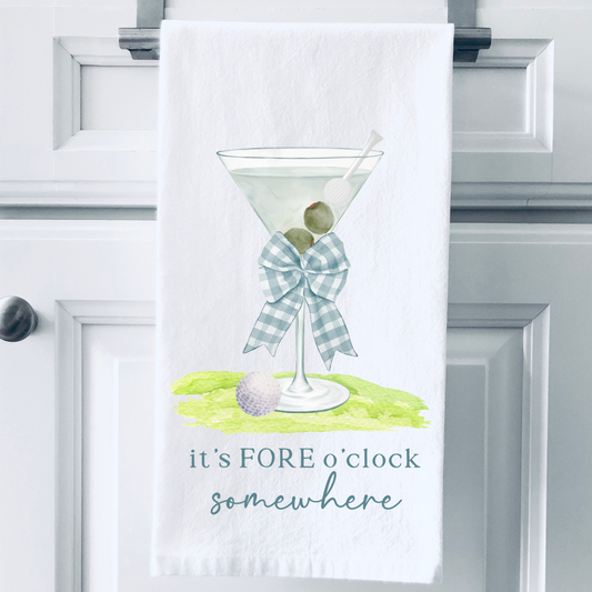FORE O'CLOCK SOMEWHERE MARTINI TOWEL