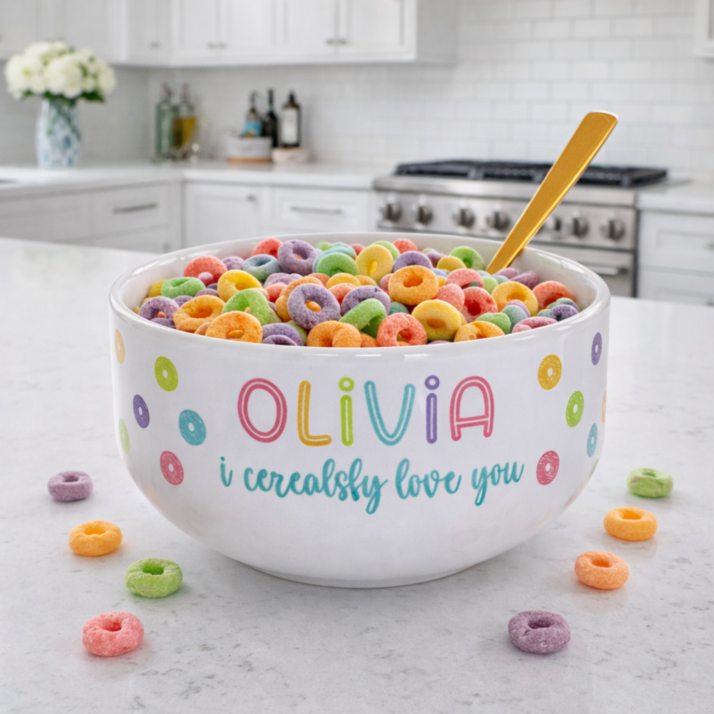PERSONALIZED: I "Cerealsly" Love You Bowl