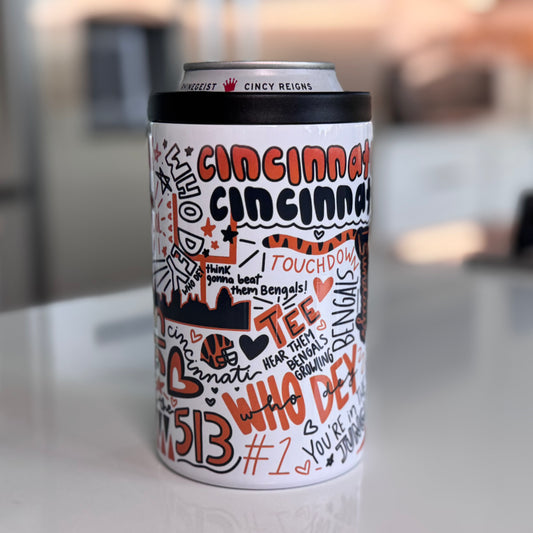 Regular Can Cincy Art Koozie