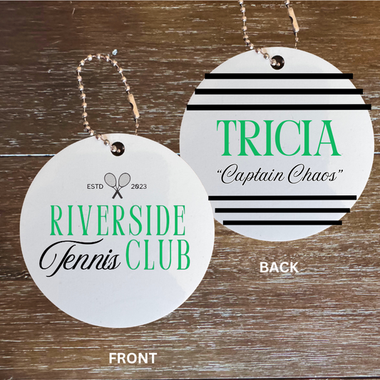 Riverside Tennis Team Bag Tags