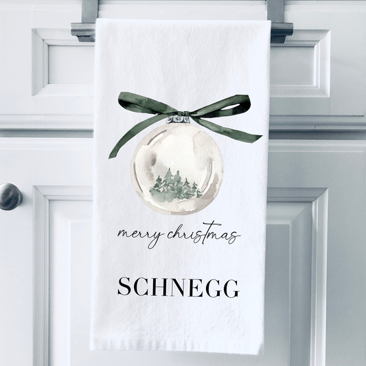 Christmas Ornament Personalized Towel
