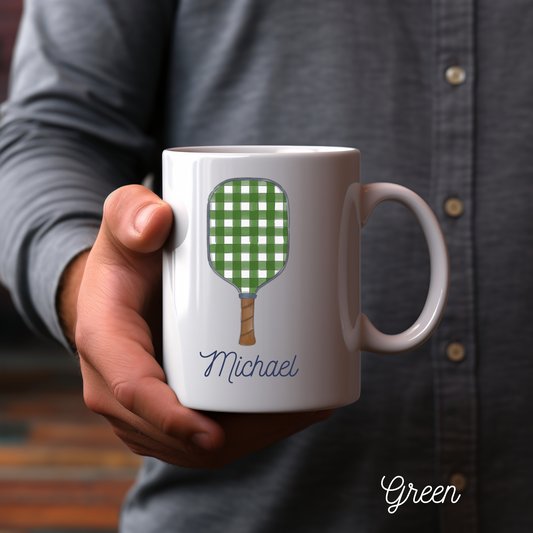 Green Pickleball Paddle Mug