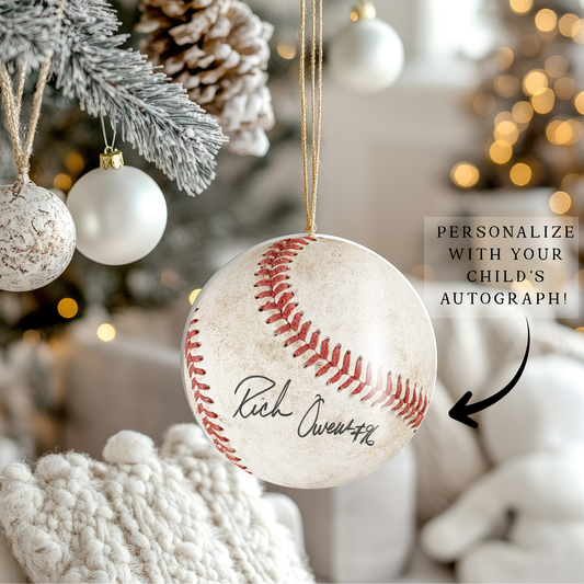 Baseball Autograph Ball Ornament