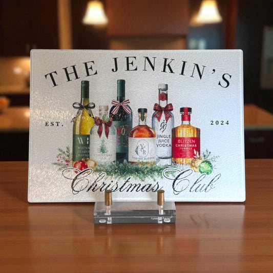 Personalized Christmas Club Display Cutting Board