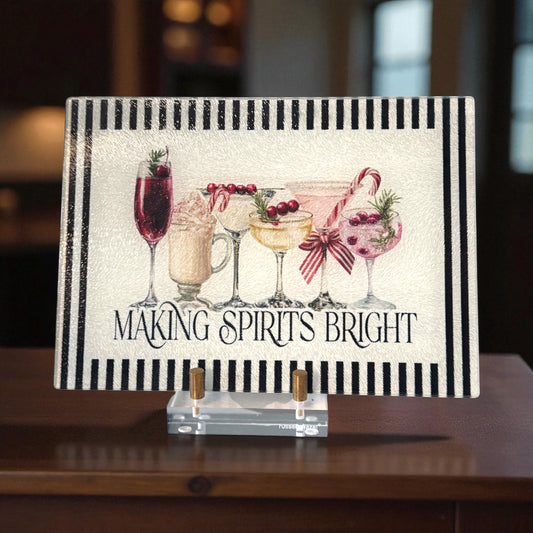 Making Spirits Bright Glassique Display Cutting Board