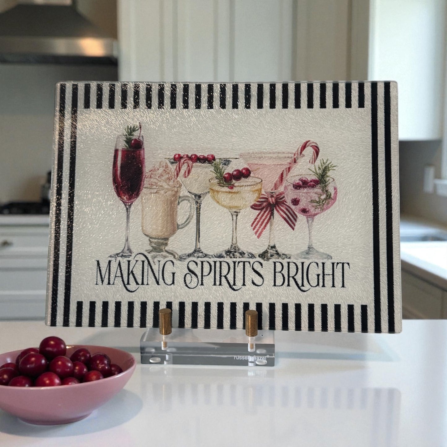 Making Spirits Bright Glassique Display Cutting Board
