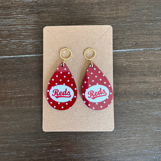 Reds Polka Dot Earrings