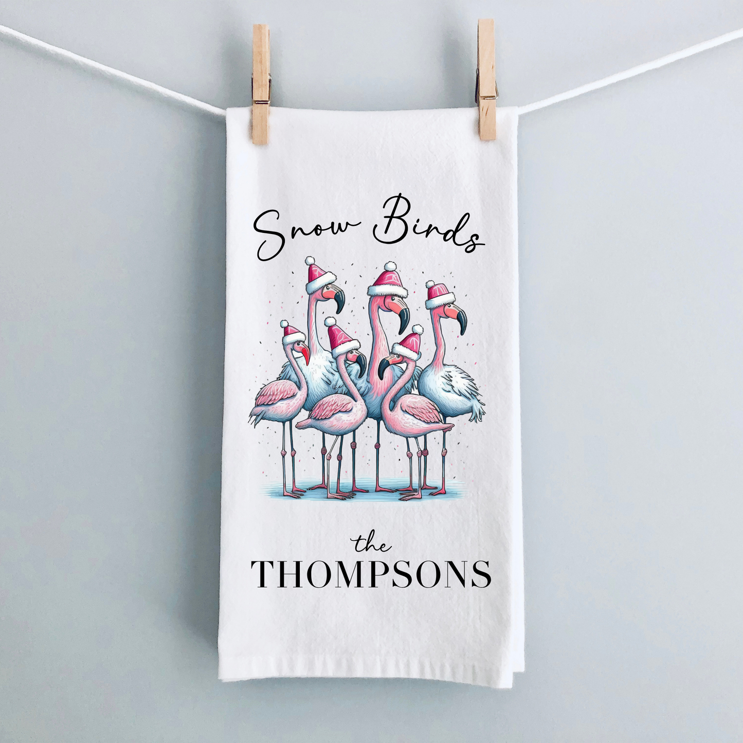 Snow Birds Personalized Towel