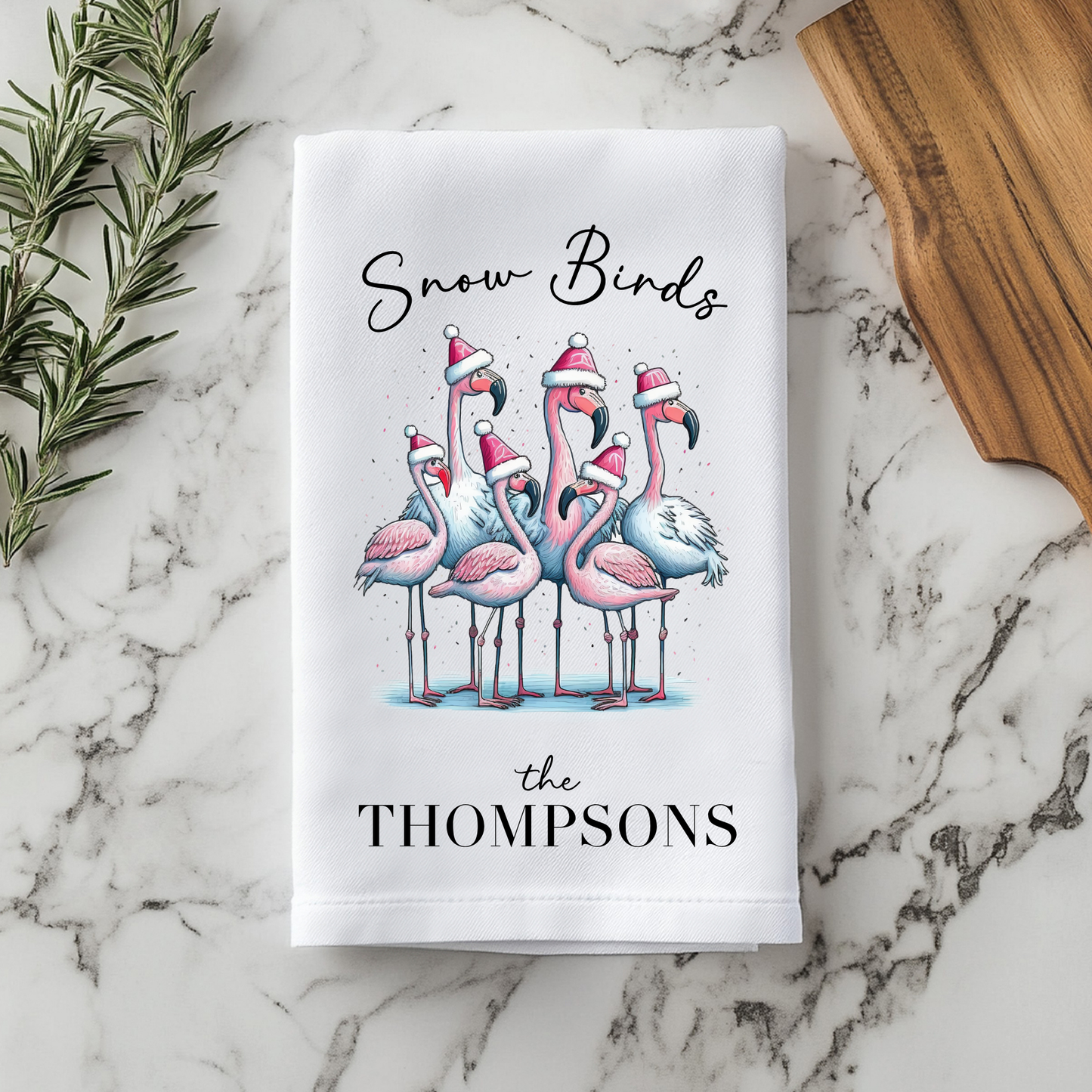 Snow Birds Personalized Towel