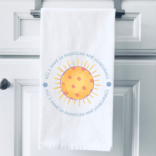 Sunshine & Pickleball Decorative Towel