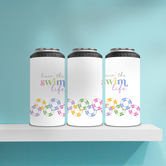 SWIM LIFE HARD CAN KOOZIE