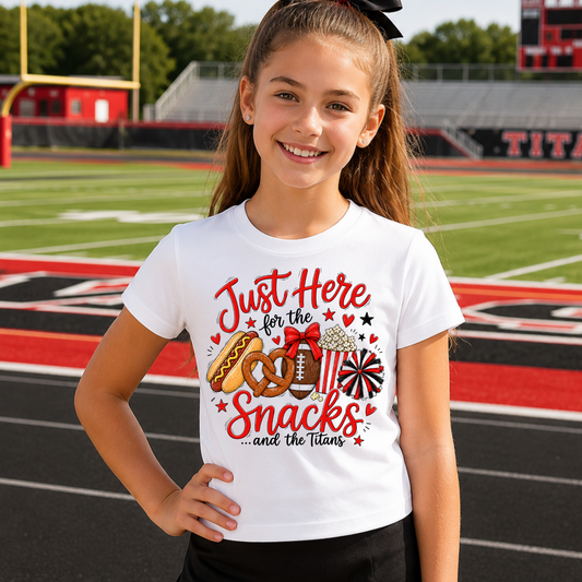 Just Here for the Snacks Tee (Red)
