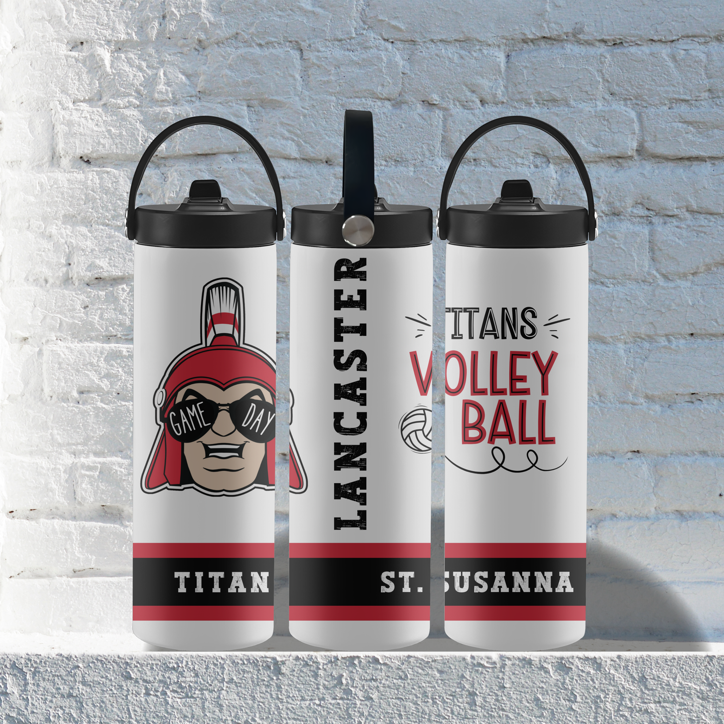 VOLLEYBALL—PERSONALIZED—Titan Game Day Water Bottle