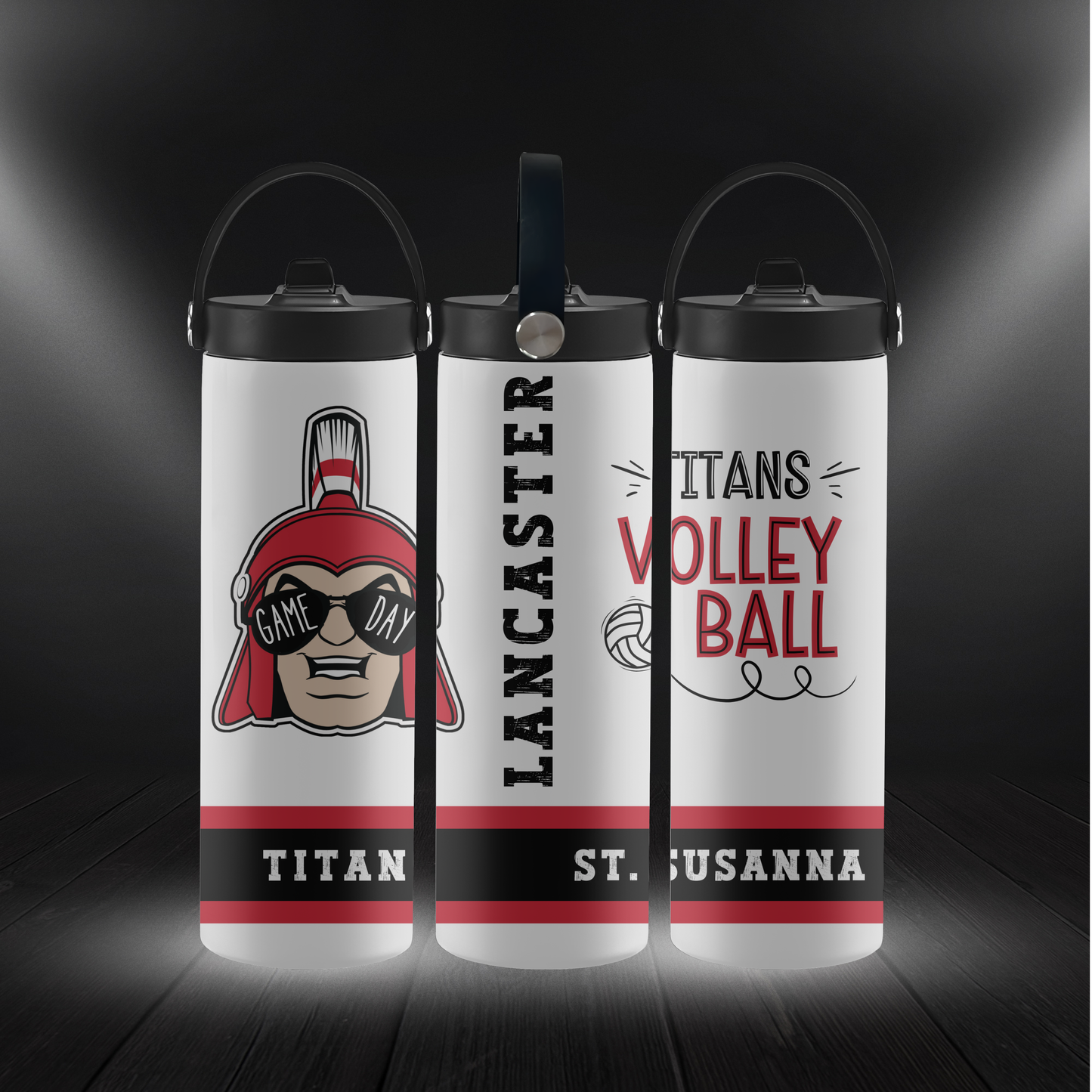 VOLLEYBALL—PERSONALIZED—Titan Game Day Water Bottle