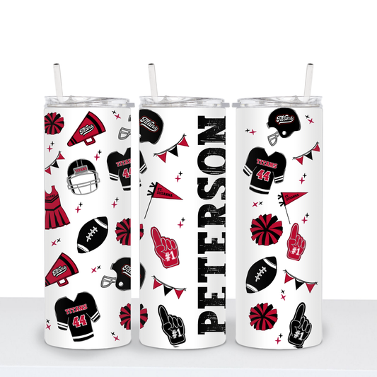 FOOTBALL—PERSONALIZED—Titan Football Tumbler